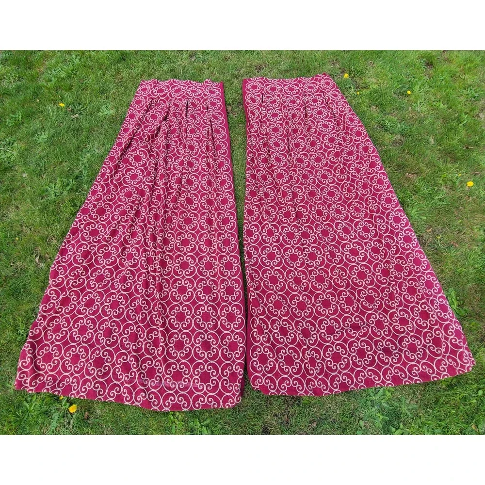 Classic‎ Raspberry Red Long Embroidered 31